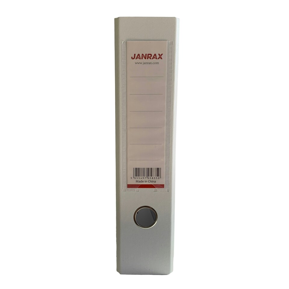 image 1 of A4 White Paperbacked Lever Arch File by Janrax