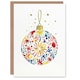 image 1 of Greeting Card Colourful Pattern Bauble Ornament Bright Bold Blank For Him Or Her Art Xmas Christmas Card
