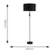 image 3 of ValueLights Marissa Black Stacked Ball Floor Lamp with Black with Chrome Inner Lamp Shade and LED Bulb
