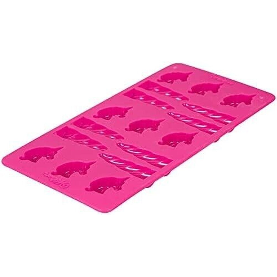image 1 of Pink Unicorn Silicone Candy Mould | 17 Cavity Chocolate & Cake Decorating Mould for Unicorn Treats