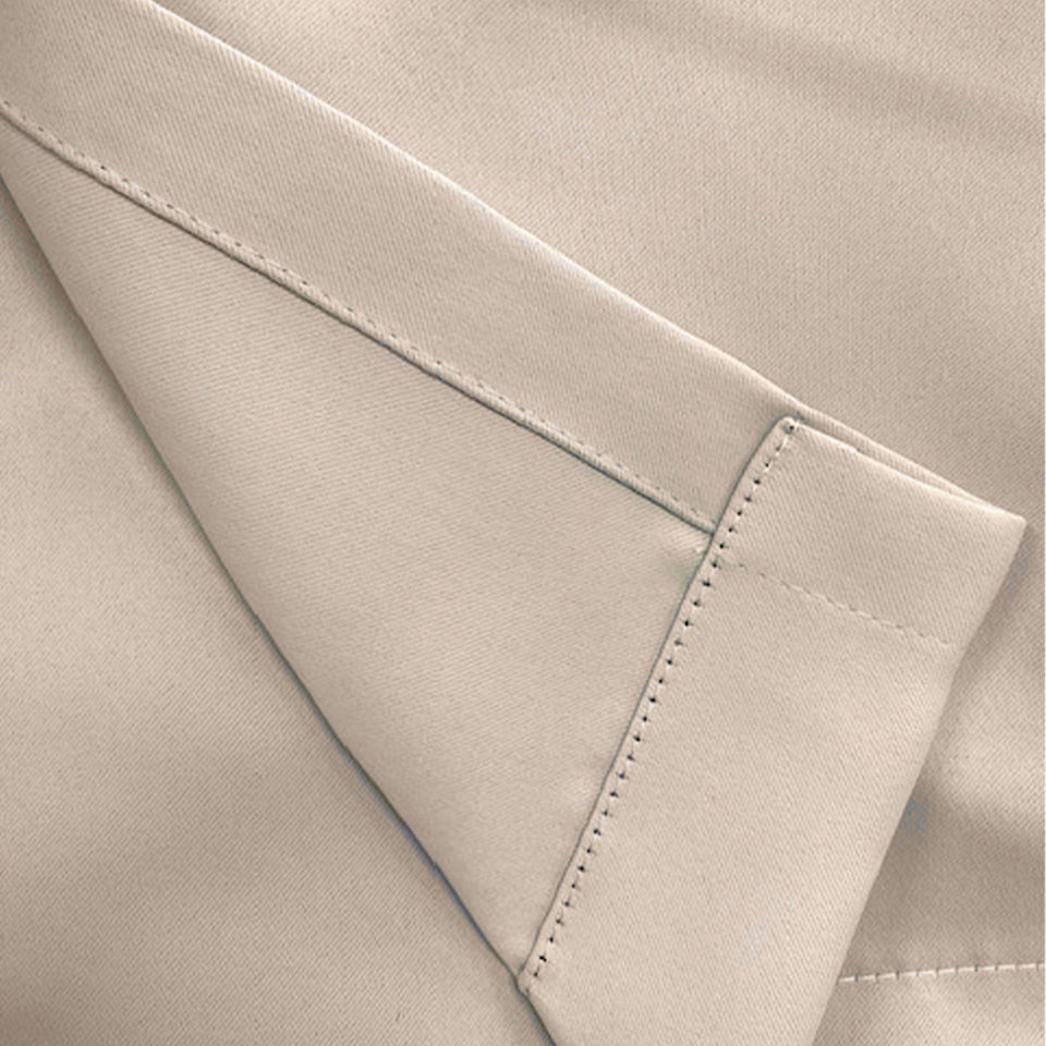 image 1 of Enhanced Living Nightfall Plain Supersoft Natural Thermal Blockout Eyelet Curtains (PAIR) - 66 x 54 inch (168 x 137cm)