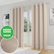 image 1 of Enhanced Living Nightfall Plain Supersoft Natural Thermal Blockout Eyelet Curtains (PAIR) - 46 x 72 inch (117 x 183cm)