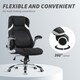 image 7 of Vinsetto Fabric Office Desk Chair w/ Adjustable Height Tilt Function Black | Black