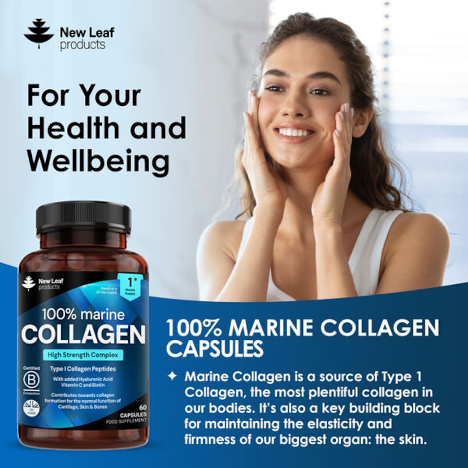 image 1 of Super Collagen Capsules 100% Marine Collagen 1060mg Type 1