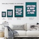 image 3 of Adulting Is Soup And I A Am Fork Teal Blue Funny Huge Wall Art Print 18X24 In