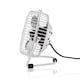 image 2 of Nedis 10cm Mini USB Powered Tilting Desk Fan with Metal Shell and Aluminium Blades, 360° Rotation, On/Off Switch - White