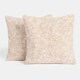 image 1 of OHS 2 x Teddy Marl Fleece Textured Cushion Covers, 45x45cm - Natural