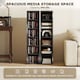 image 3 of HOMCOM Set of 2 CD Storage Units DVD Shelf with Adjustable Shelves | Black | High Gloss Black | 21W x 22.5D x 88.5H cm