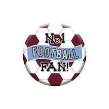 Claret & Blue No. 1 Football Fan Badge 5.5cm