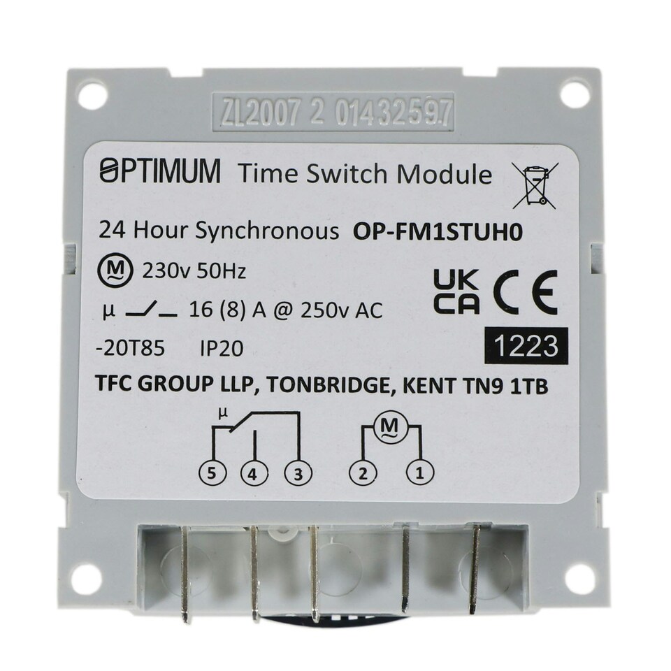 image 1 of Optimum Synchronous Timer Module 24 Hour Time with Manual Override OP-FM1STUH0