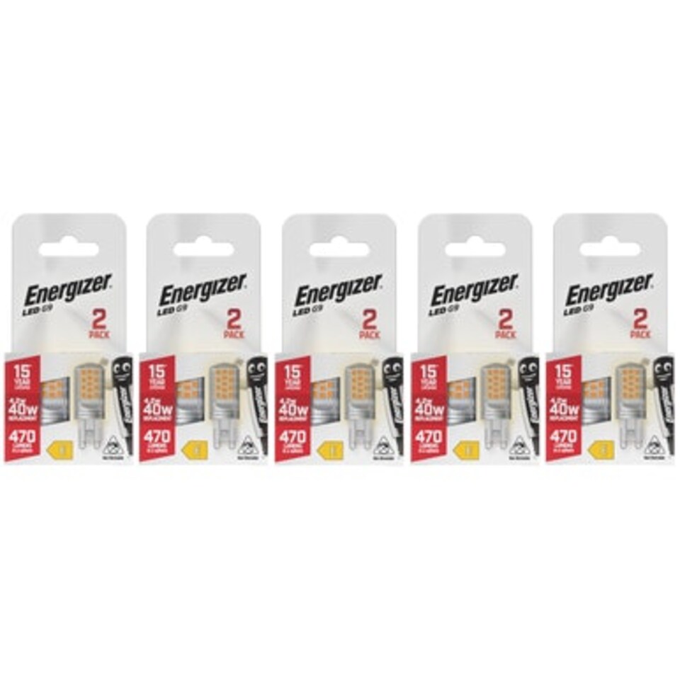 image 1 of Energizer LED G9 470lm 4.2W 2700K (Warm White) Light Bulb - Pack of 10