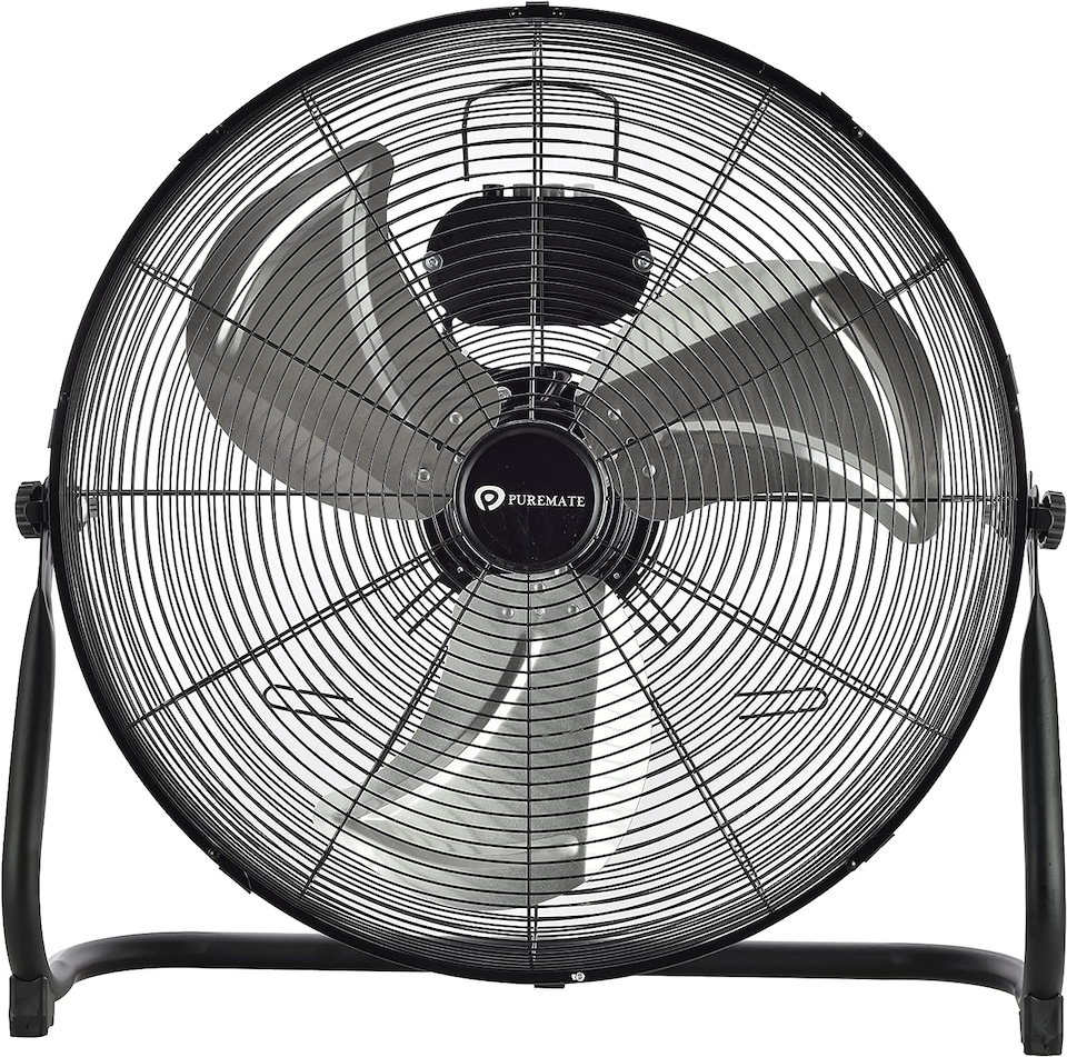 image 1 of PureMate 20-Inch High-Velocity Chrome Floor Fan
