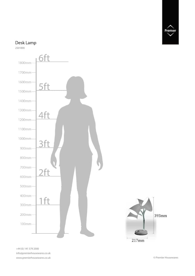 image 1 of Interiors by Premier Grey Table Lamp for Work Desk, Desk Lamp with Conical Lamp Head, Long Lasting Iron Bedside Lamp