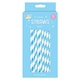 image 2 of Blue Biodegradable Paper Straws - Pack of 50