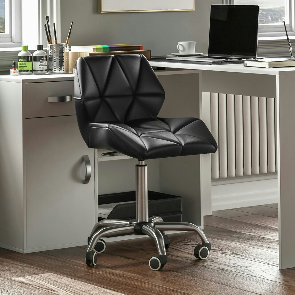 image 1 of Vida Designs Geo Office Chair Computer Desk Table Chair, Black