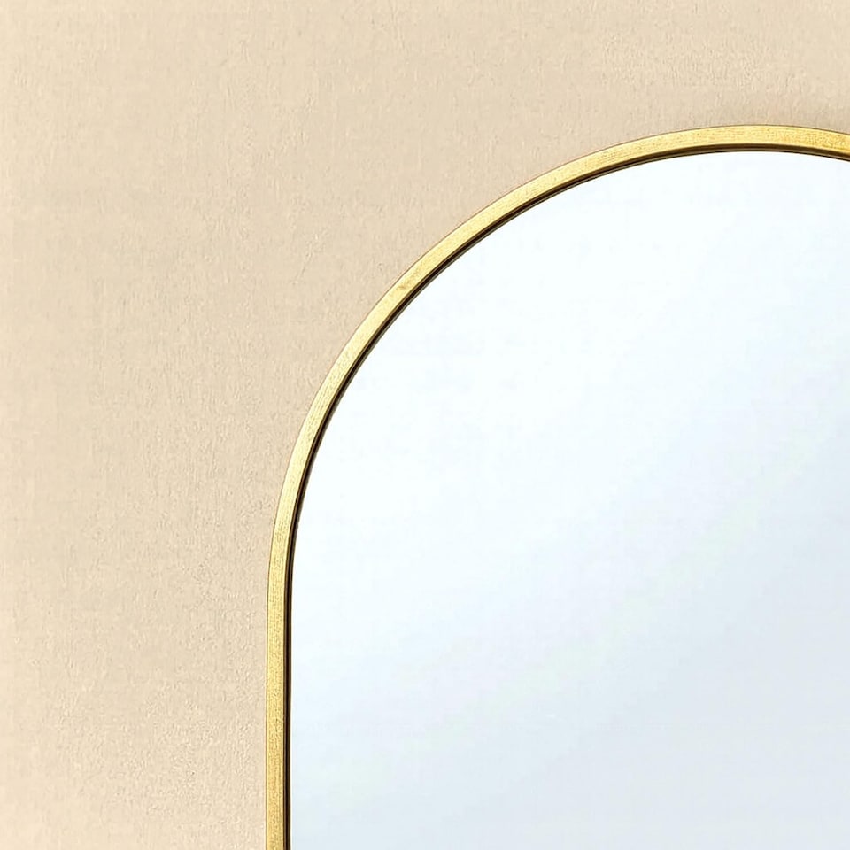 image 1 of Full Length Mirror with Metal Frame Wall Mounted Free Standing Floor | Gold