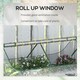 image 8 of Outsunny Raised Garden Bed Planter Box with Greenhouse, Large Window, Clear