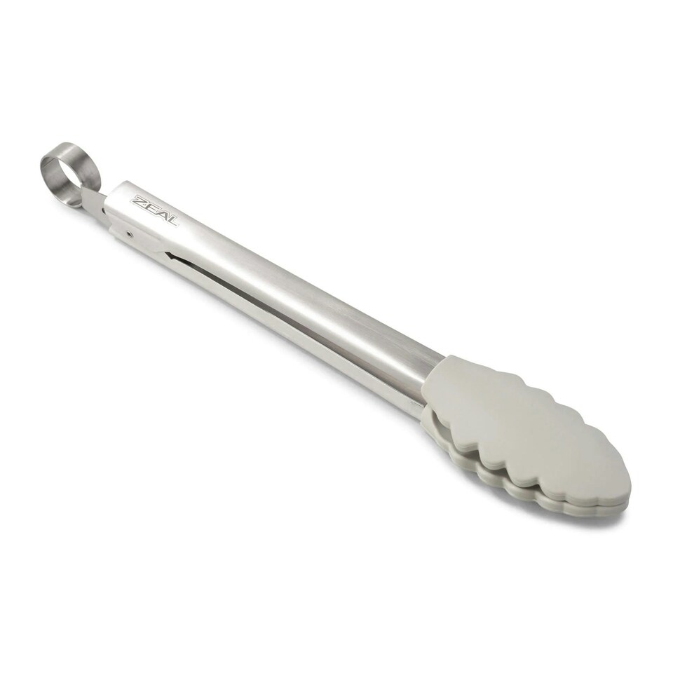 image 1 of Zeal Silicone Cooking Tongs, 25cm, French Grey