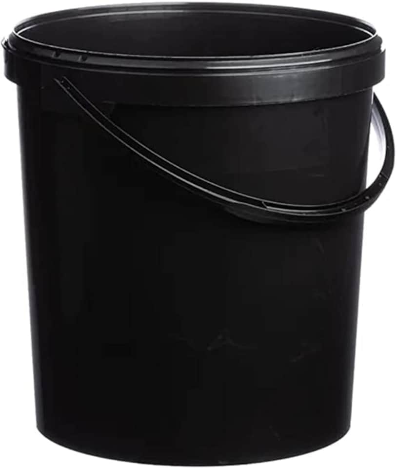 image 1 of 1 x Strong Heavy Duty 10L Black Multi-Purpose Plastic Storage Buckets With Lid & Handle