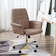 image 2 of Vinsetto Office Desk Chair, Microfibre Vanity Chair with Height Adjustable, Armrest, Swivel Chair for Home, Coffee