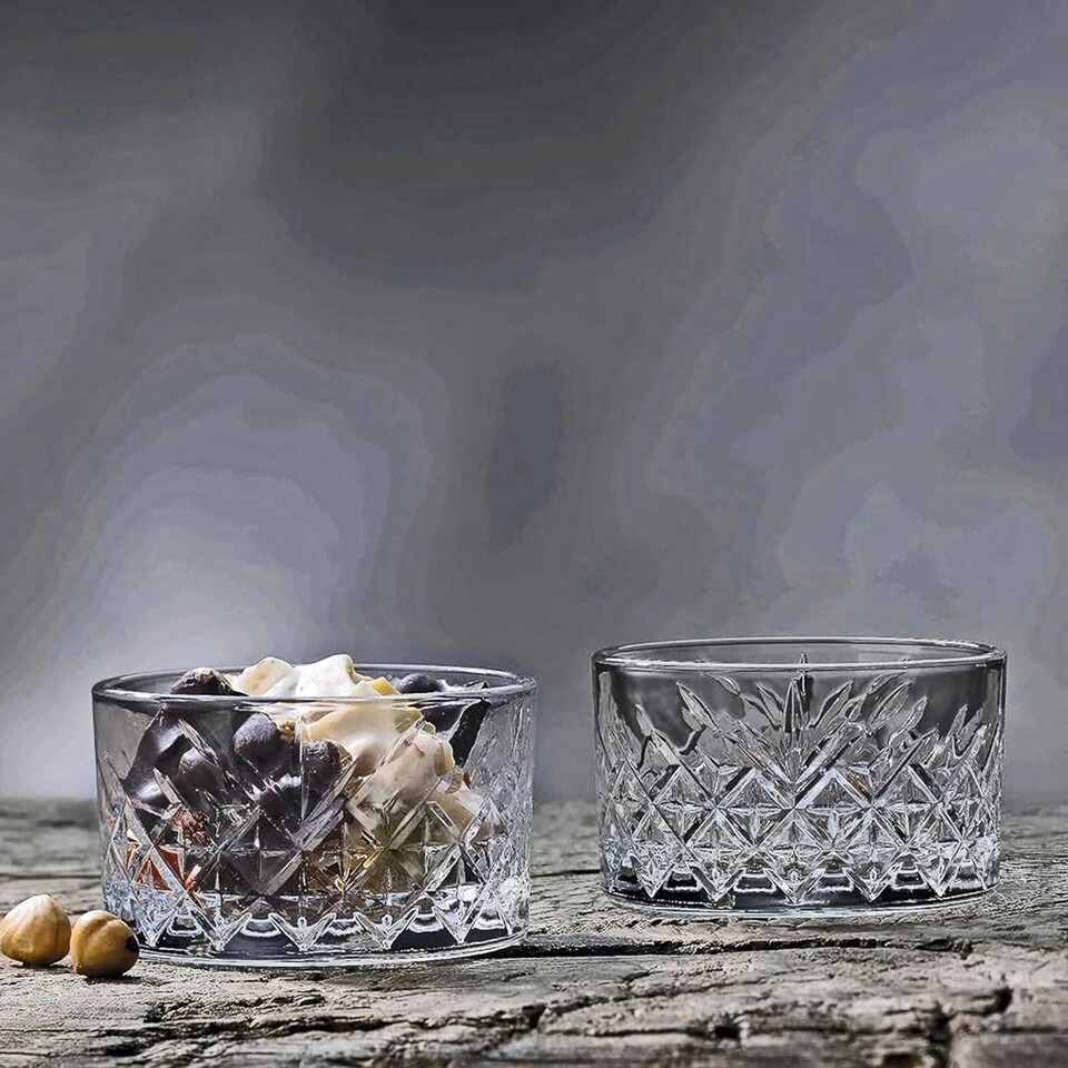 image 1 of 250ml Glass Mini Dessert Snacks Nuts Ice Cream Serving Bowls Party Dishes | Clear | Clear | 8 Bowl Set | 8