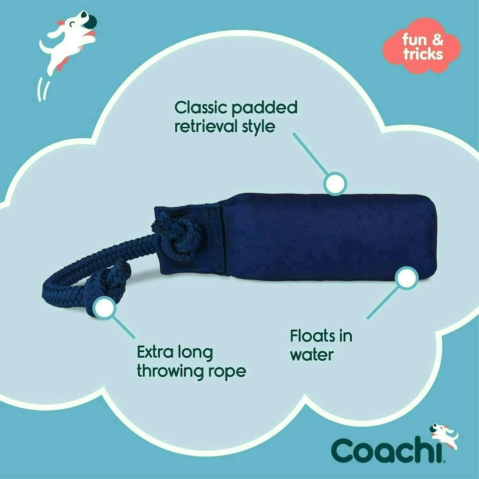 image 1 of Coachi Canvas Training Dummy - Floats - Long Distance Throwing. Suitable for Small Dogs and Puppies