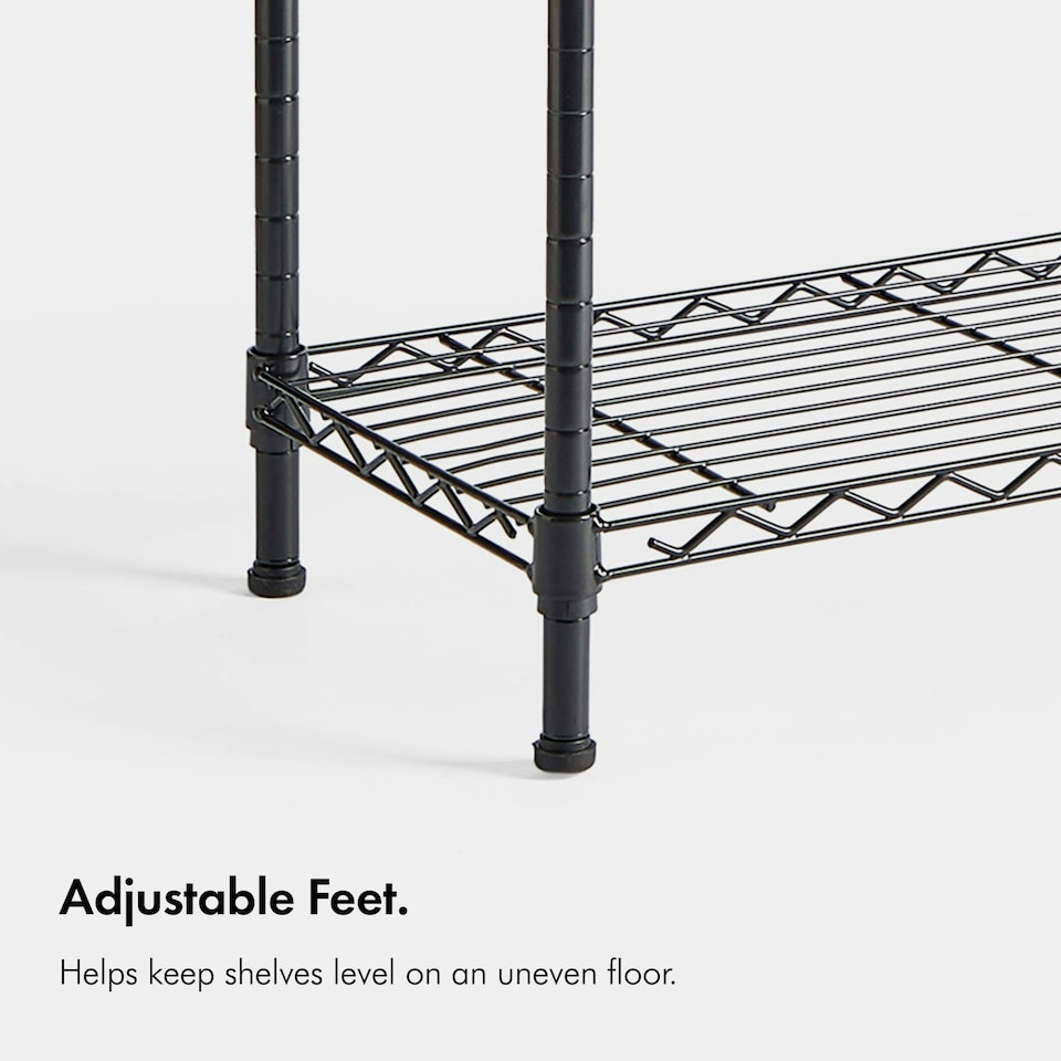 image 1 of VonHaus 4 Tier Wire Shelving Unit for Home Storage