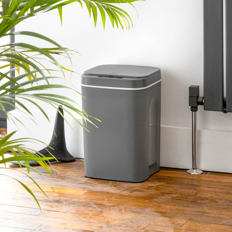 image 1 of Dihl 16 Litre Automatic Trash Can Intelligent Smart Motion Sensor Waste Bin Rubbish Kitchen Small Compact Waste Disposal System - Grey | Grey