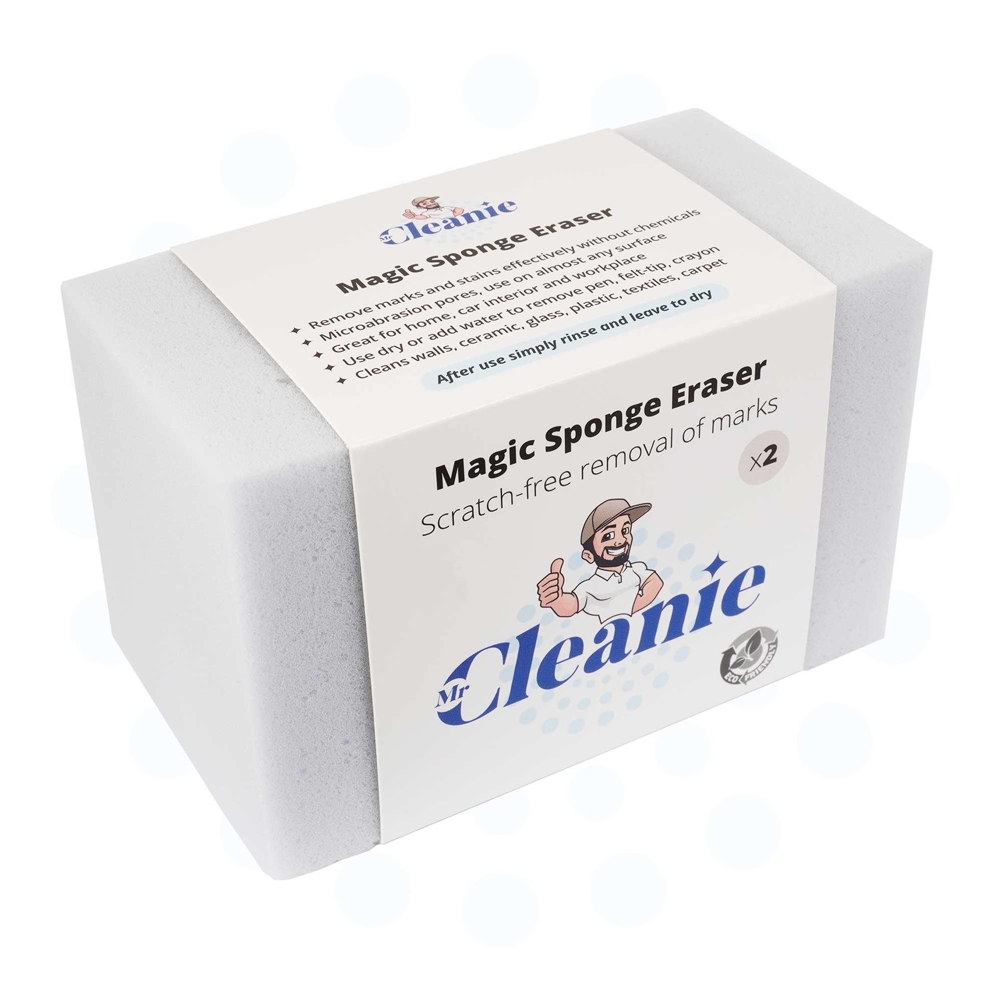 Amazing NEW NANO Tech - Magic Sponge Eraser - 100 % Melamine, NO WATER NEED- Light Grey, Foam Sponge Pad Versatile Cleaning Stain Remover 2-Pack