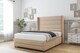 image 3 of Sloomy Sterling Pebble Plush Divan Bed Base No Drawers With 54 Inch Wingback Headboard & 12 Inch Matching Footboard | Brown | Pebble | King | 1