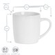 image 3 of Argon Tableware Coloured Coffee Mugs - 350ml - White - Pack of 2 | White | White | 2