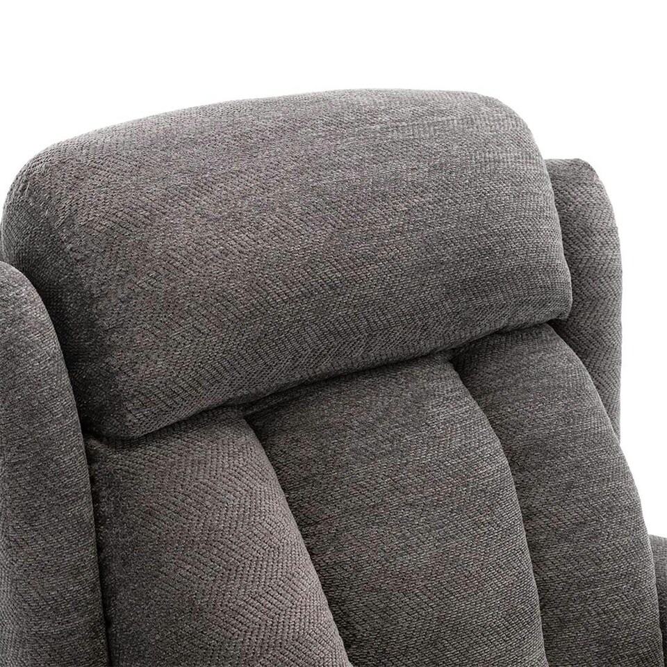 image 1 of Halton Electric Fabric Heavy Duty Single Motor Rise Recliner Lift Mobility Chair (Charcoal)
