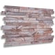 image 1 of NOVECRAFTO 3D Stone Brick Wall Panels – 6 PVC Sheets, Covers 2.76 sqm (29.76 sq ft), 96x48cm Each – Rose Marble Slim Brick Effect Cladding for Any Room