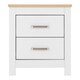 image 3 of Portland 2 Drawer Bedside - L40 x W50 x H46 cm - White/Oak Effect