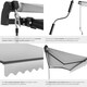 image 5 of Retractable Awning Ornella - wall bracket incl, easy adjustment, and UV blocking | Grey | light grey | 300 x 250 cm | 1