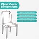 image 2 of Velvet Dining Chair Covers, Spandex High-Back Chair Slipcovers - 220GSM