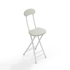 Living and Home Compact Wooden Folding Chair with Metal Legs Set of 2