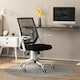 image 2 of Vinsetto Mesh Swivel Office Chair w/ Lumbar Support, Black and White