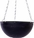 image 2 of Stone Effect 25cm Hanging Basket Planter Outdoor Marble Charcoal x2 | Grey