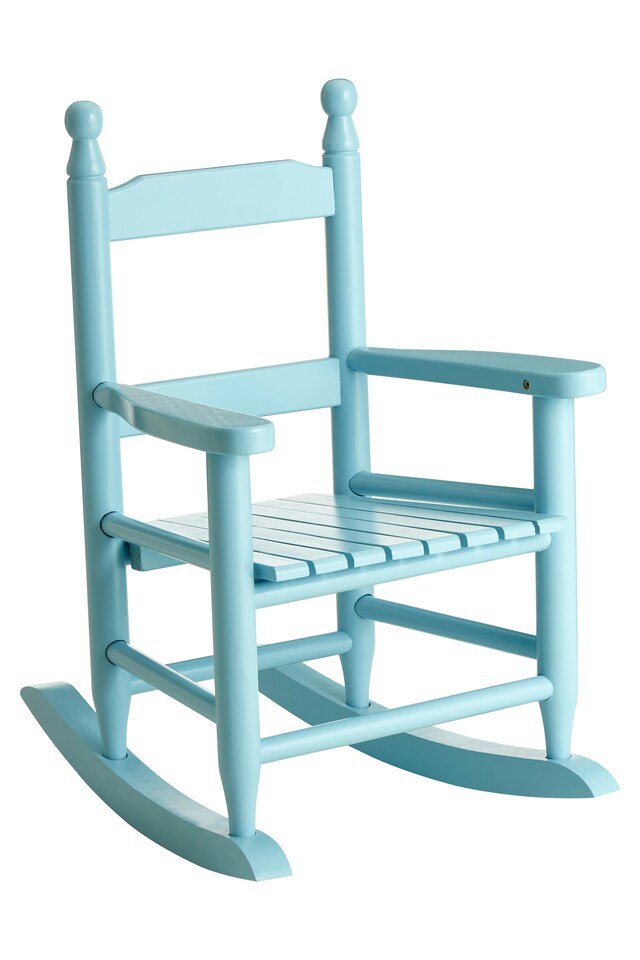 image 1 of Premier Kids Blue Rocking Chair, Non-Harmful Children's Chair, Easy to Balance Kiddie Chair, Adjustable Playroom Chair