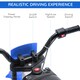 image 4 of HOMCOM 12V Kids Electric Motorbike Ride-On Motorcycle w/ Training Wheels - Blue