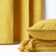 image 5 of Homescapes Cotton Rajput Ribbed Yellow Cushion Cover - 45 x 45 cm | Yellow | Yellow | 45 x 45 cm
