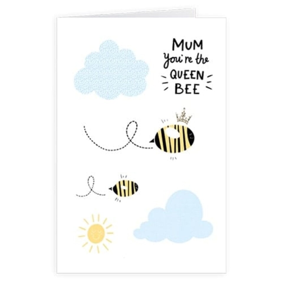 Mum You're The Queen Bee Mother's Day Greeting Card with Envelope