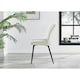 image 3 of Furniturebox 2x Nora Cream Velvet Black Leg Dining Chairs
