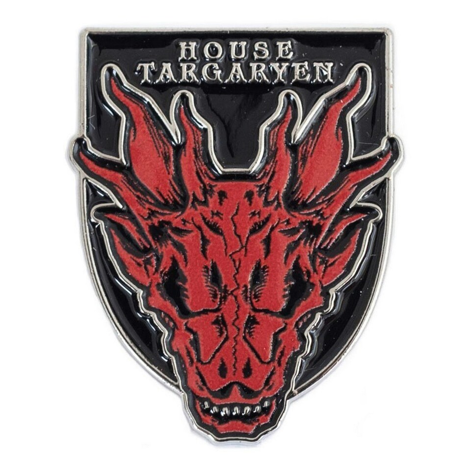 image 1 of House Of The Dragon Badge - Black/Red/Silver - One Size