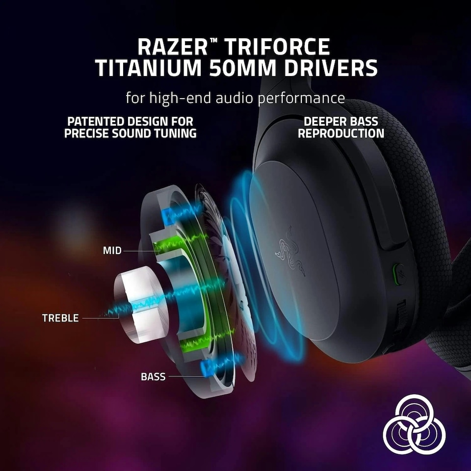 image 1 of Razer Barracuda Wireless Black Gaming Headset Black