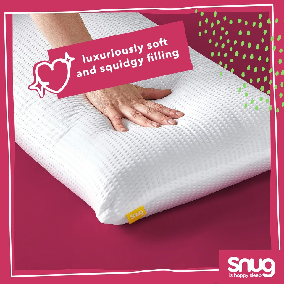 image 1 of Snug Blissful Bedtime Bed Pillows, Hypoallergenic, Soft Medium Support, 2 Pack