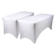 image 1 of Harbour Housewares Rectangular Spandex Fitted Tablecloths - 6ft (180cm) - White | White | White