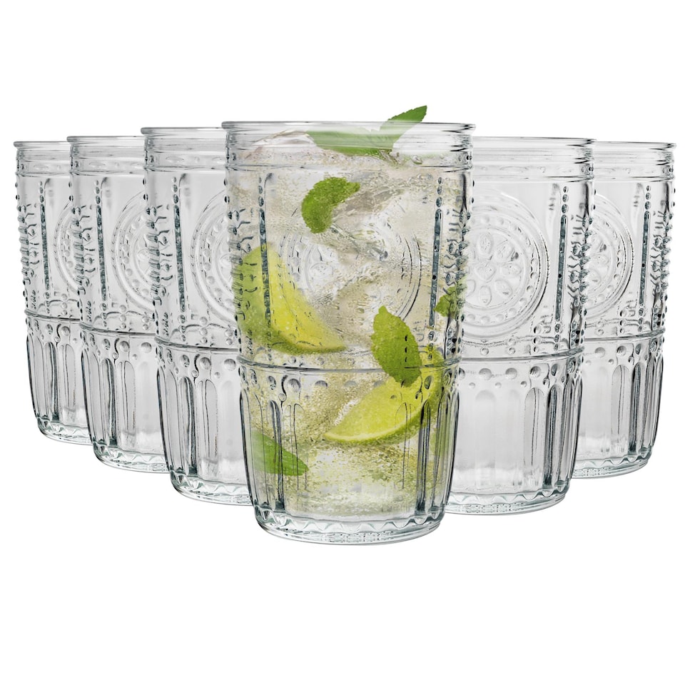 image 1 of Bormioli Rocco Romantic Highball Glasses - 475ml - Clear - Pack of 6