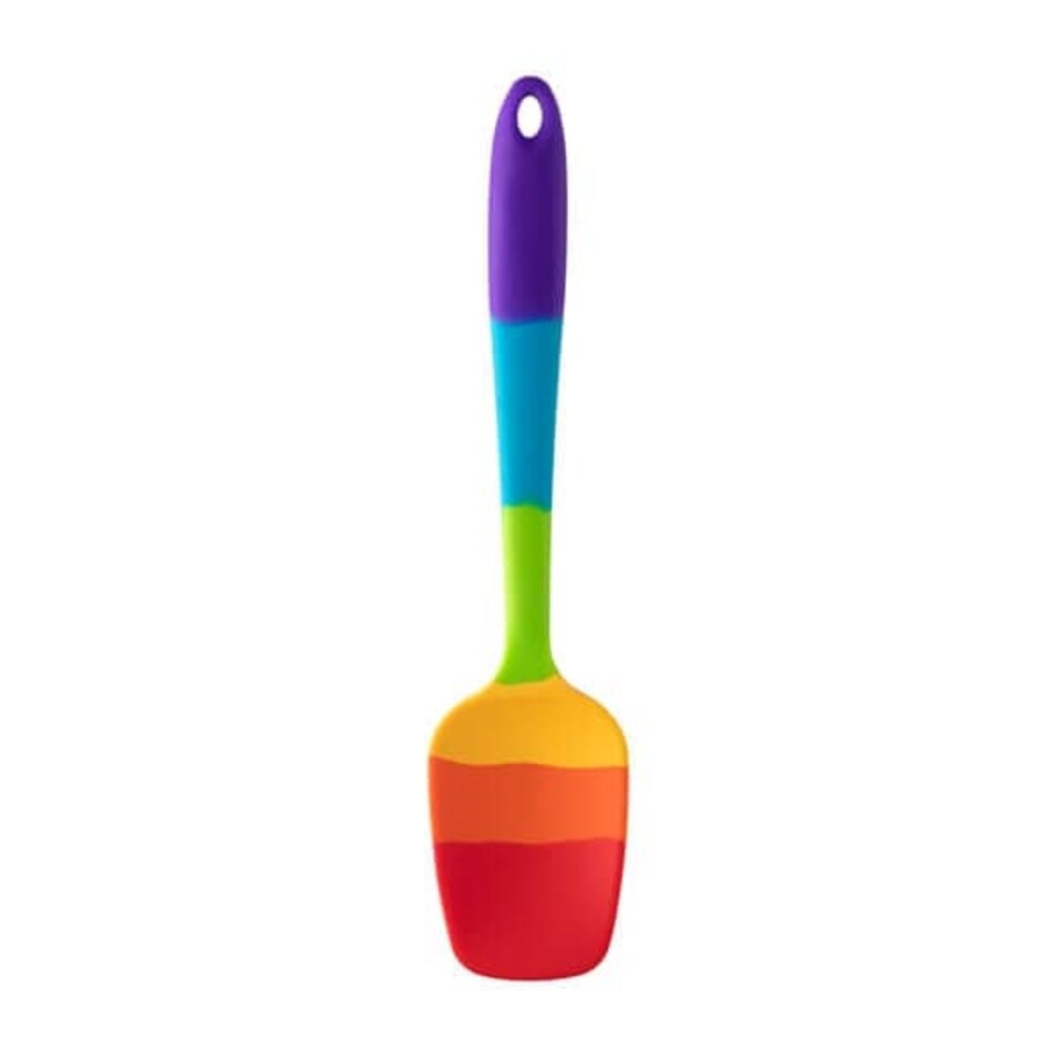 image 1 of Taylor's Eye Witness Rainbow Silicone Spatula Spoon